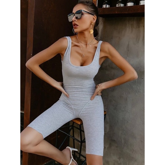 SHEIN Pants - “Glamaker Scoop Neck Rib-Knit Unitard Romper”